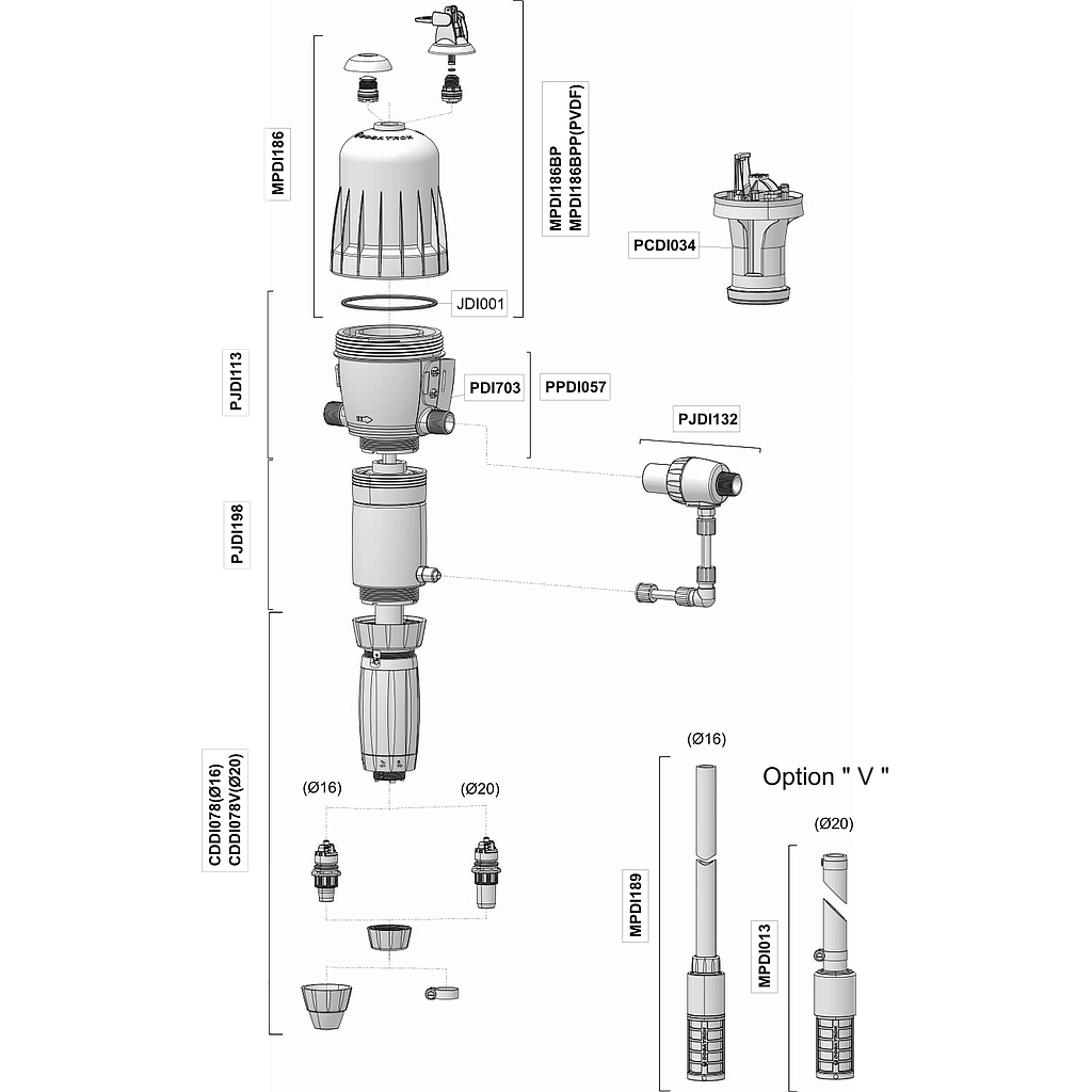 Dosatron D3RE25IE pièces de rechange 