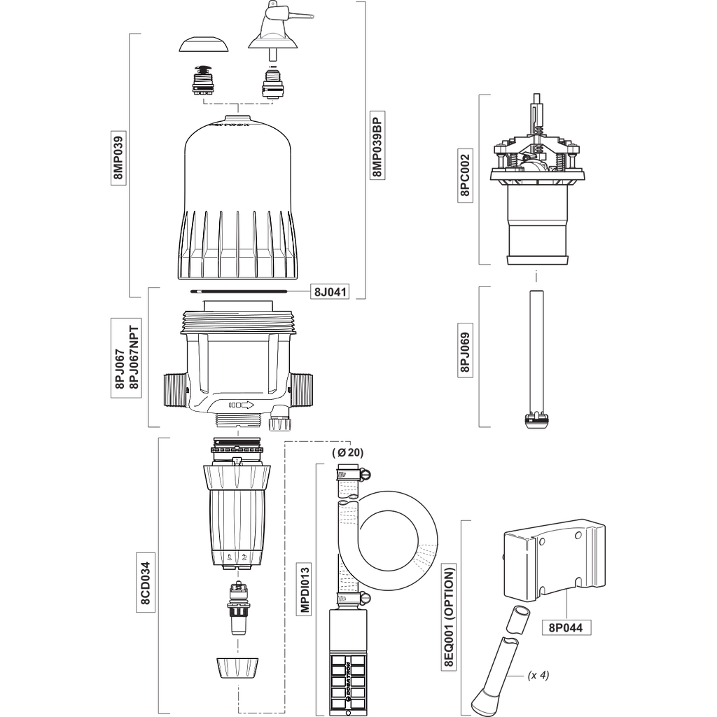 Dosatron D8RE5 pièces de rechange