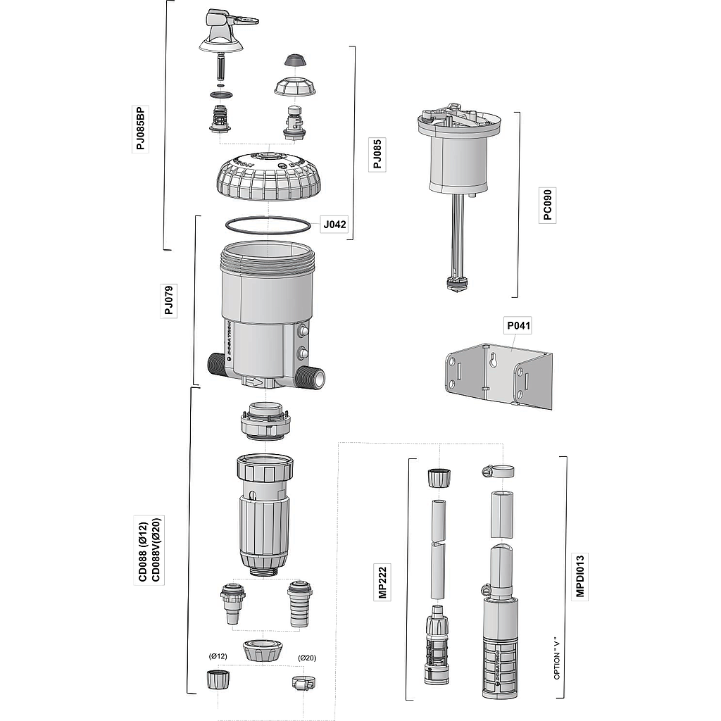 Dosatron D25RE5 pièces de rechange
