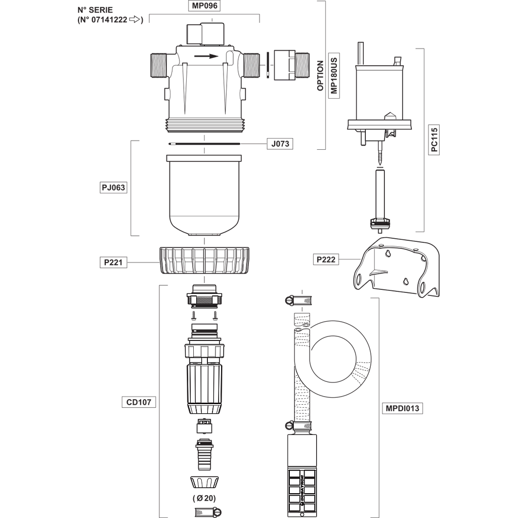 Dosatron D45RE8 Pièces de rechange
