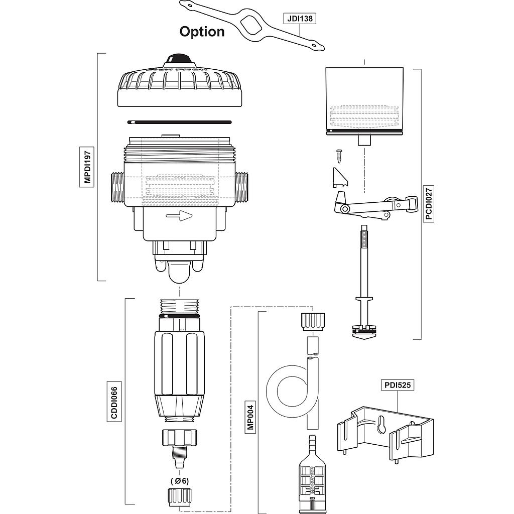 Piezas de recambio para el Dosatron D07RE5