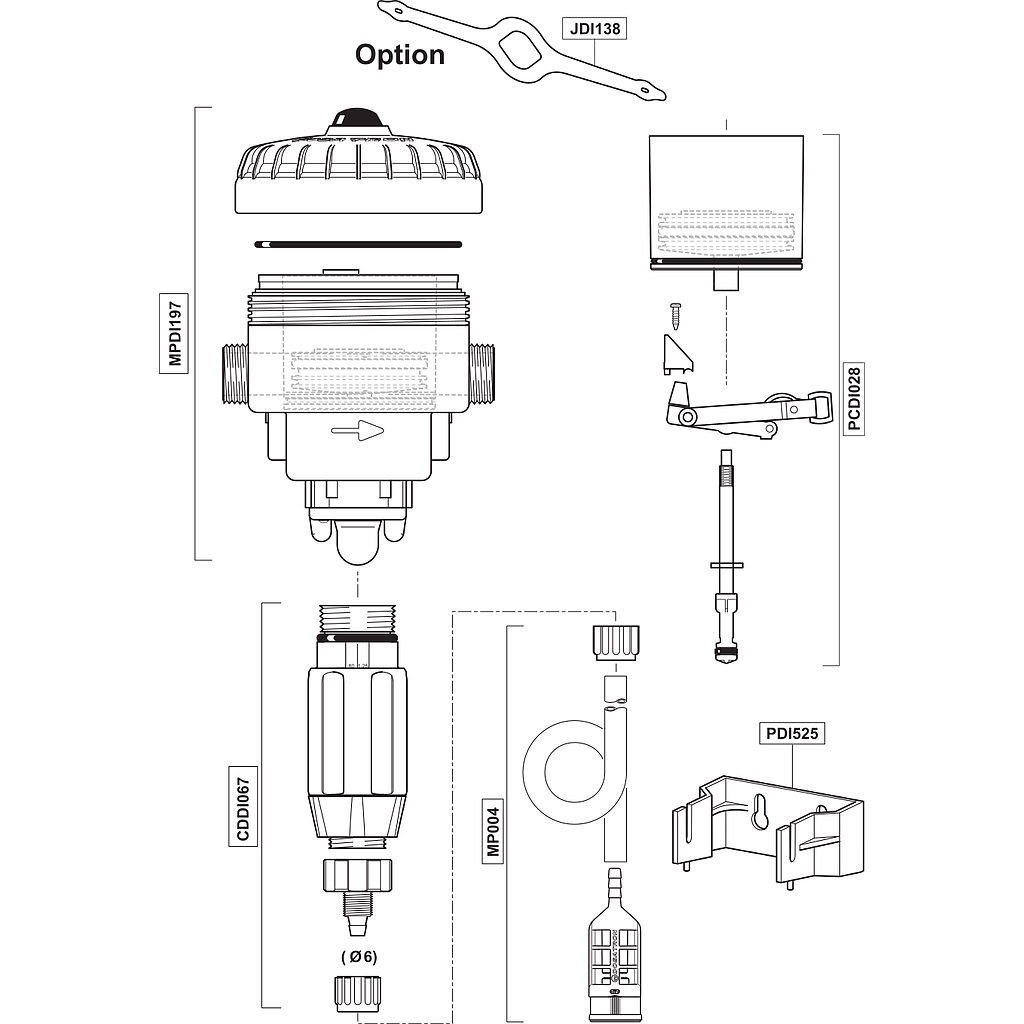 Piezas de recambio para Dosatron D07RE125